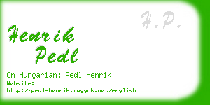 henrik pedl business card